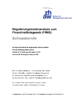 Loi sur les établissements financiers (LEFin) (en allemand)